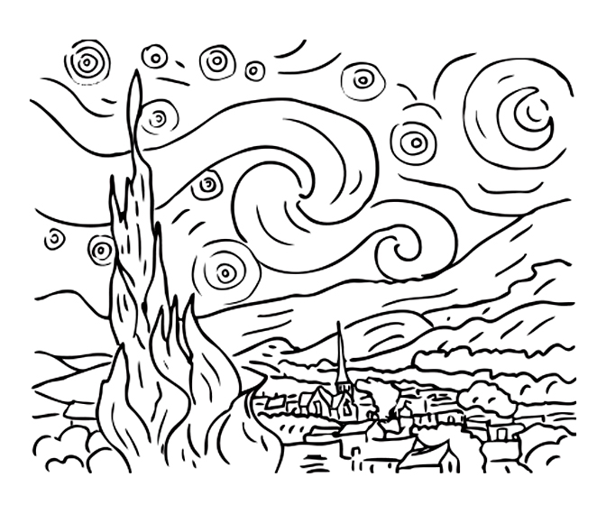 672x570 Van Gogh The Starry Night