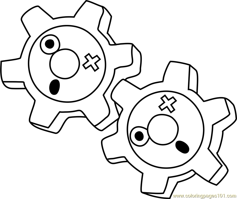 800x672 Klink Pokemon Coloring Page