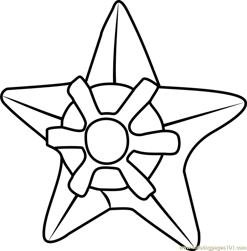 787x799 Staryu Pokemon Go Coloring Page