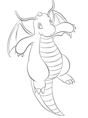 357x480 Dragonite Coloring Page
