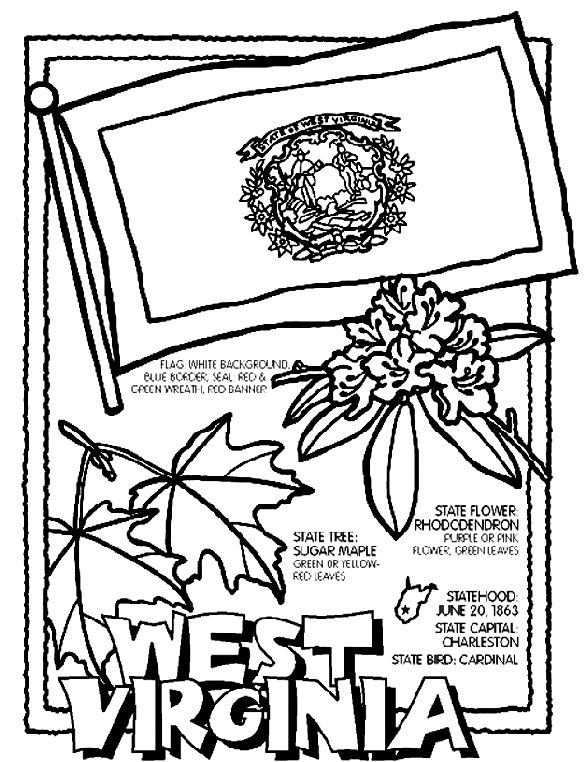 586x762 55 Best States Images On 50 States, Coloring Book