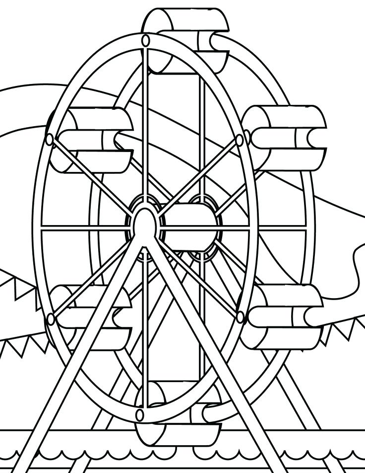 736x952 Fair Coloring Pages Amusement Park School Carnival 9 State Fair