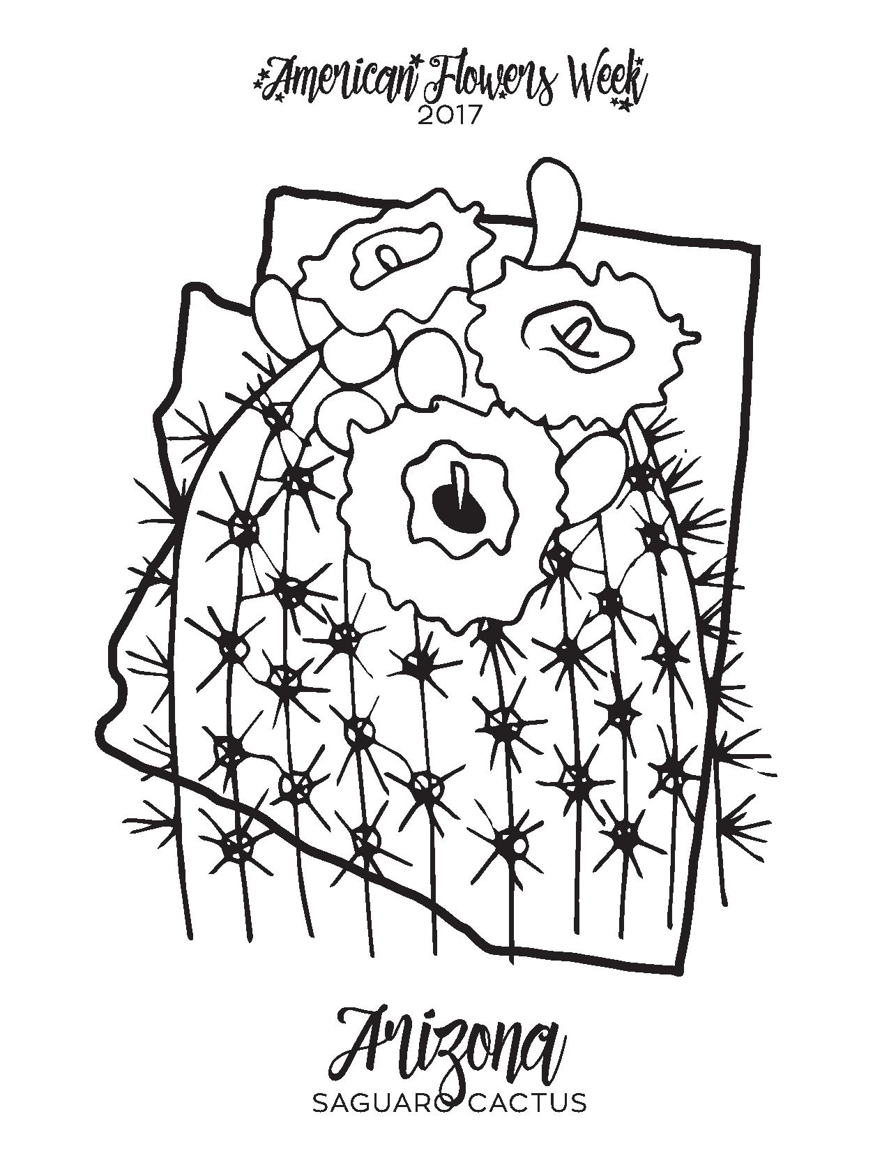 State Flower Coloring Pages
