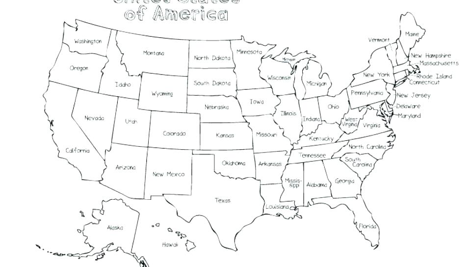 960x544 United States Map Coloring Page Kids Coloring United States Map