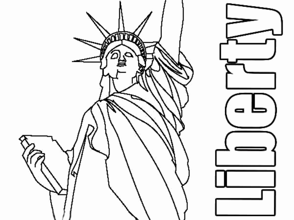 1024x768 Statue Of Liberty Coloring Page Images Statue Liberty Coloring