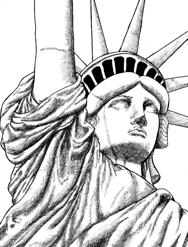 630x825 Adult Coloring Page New York Statue Of Liberty 6