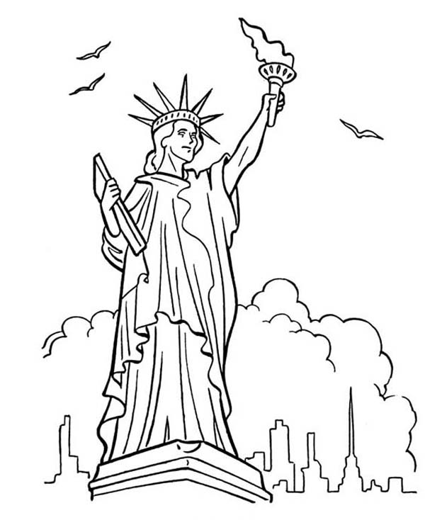 600x734 Great Bluebonkers Armed Forces Day In Statue Of Liberty Coloring