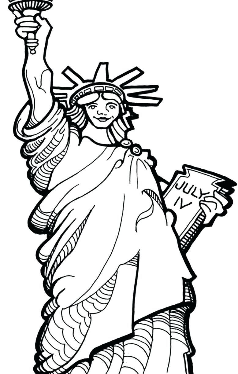 778x1224 Coloring Pages ~ Statue Of Liberty Coloring Page Realistic Pages