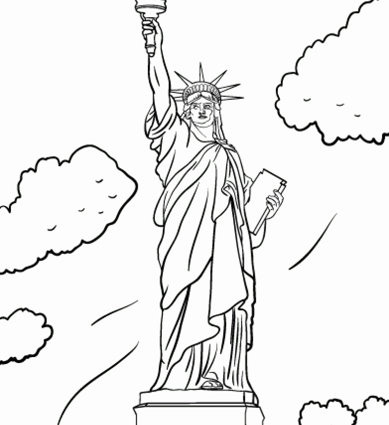 Statue Of Liberty Coloring Pages To Print