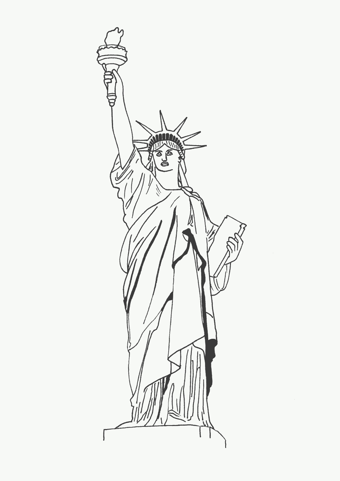 1131x1600 Statue Of Liberty Coloring Page Beautiful Statue Liberty Coloring