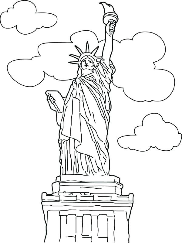 600x800 Statue Liberty Coloring Sheets Free Color Pages Statue