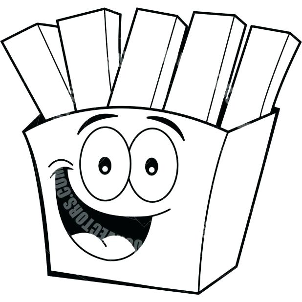 618x618 French Fries Coloring Page French Fries Coloring Page Home