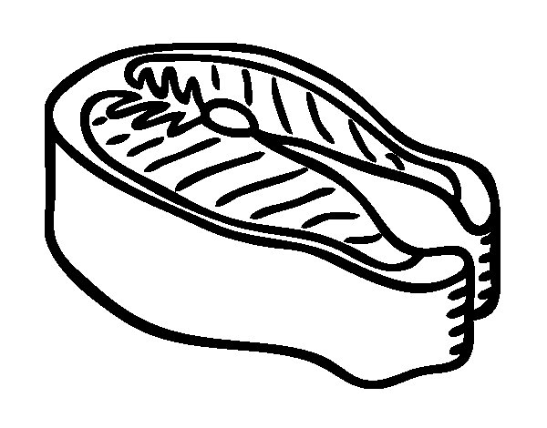 600x470 Tuna Steak Coloring Page Coloringcrew Steak Coloring Page