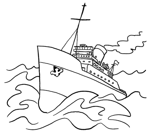 Steamboat Coloring Page