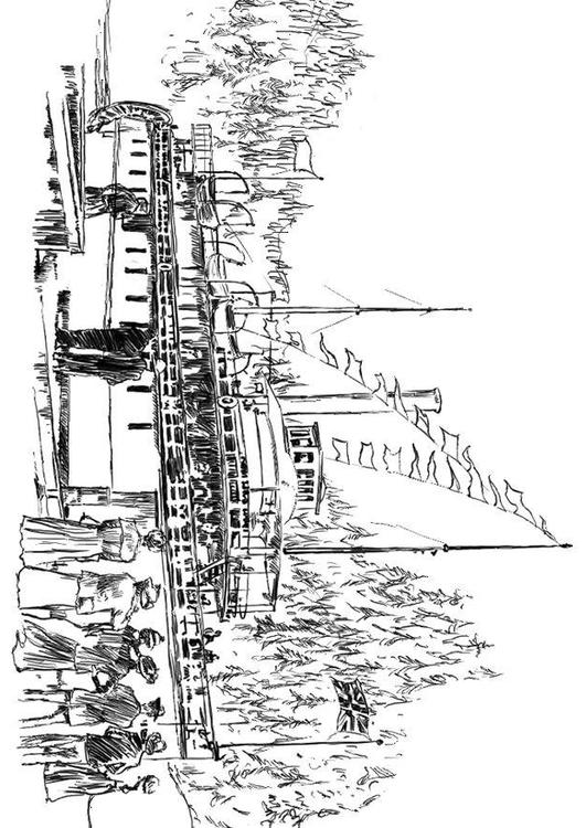 531x750 Coloring Page Steamboat