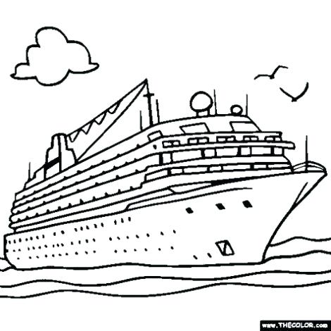 470x470 Boat Coloring Page Coloring Pages Boats Cruise Ship Coloring Pages