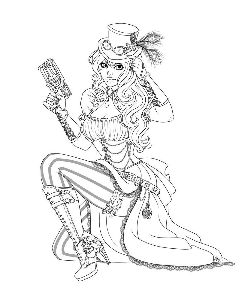 816x979 20 Fresh Steampunk Coloring Pages