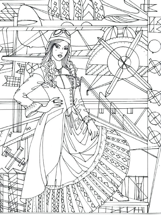 564x752 Steampunk Coloring Pages Adult Coloring Book Steampunk Coloring