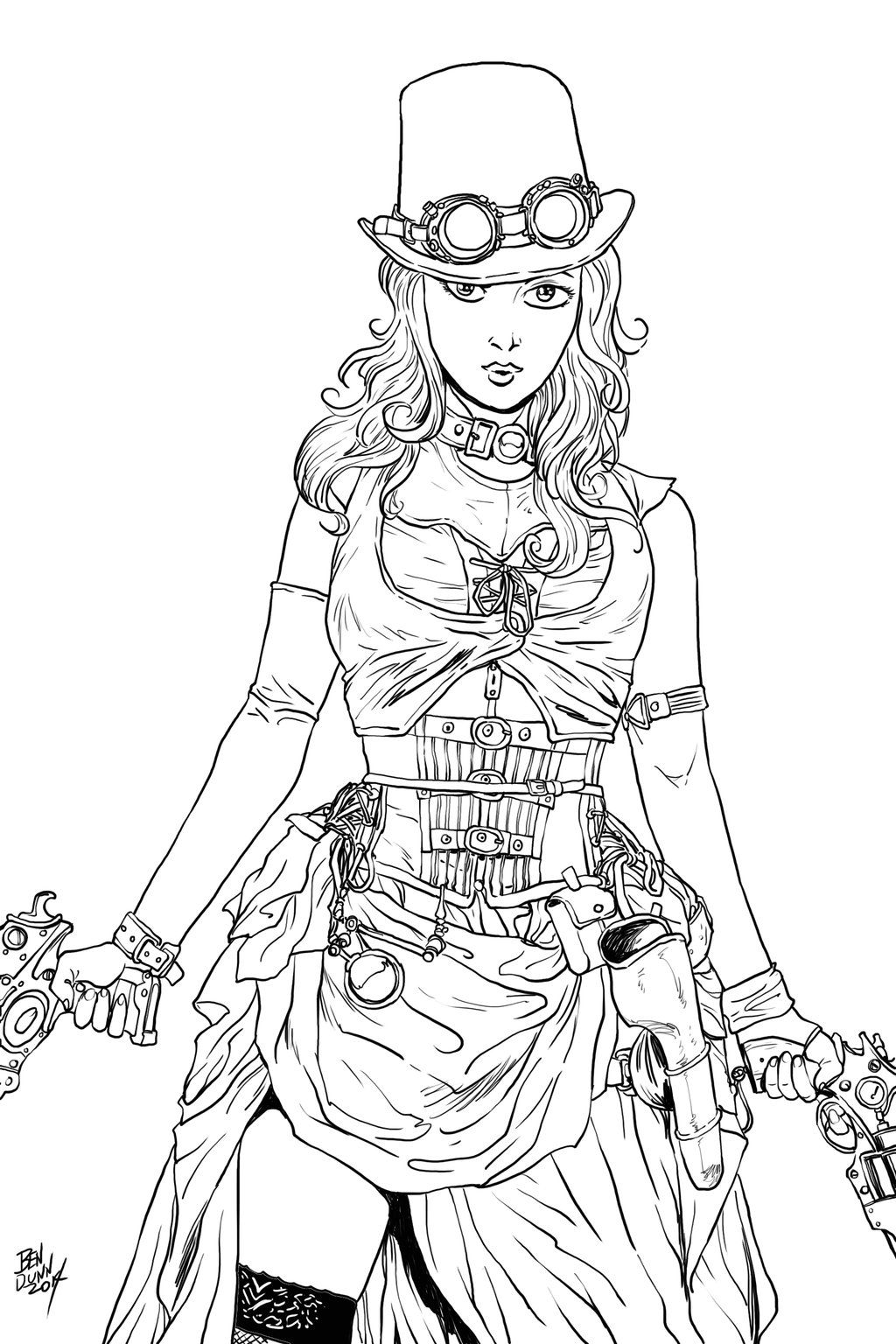1024x1536 Steampunk Girl Pin Up By On @