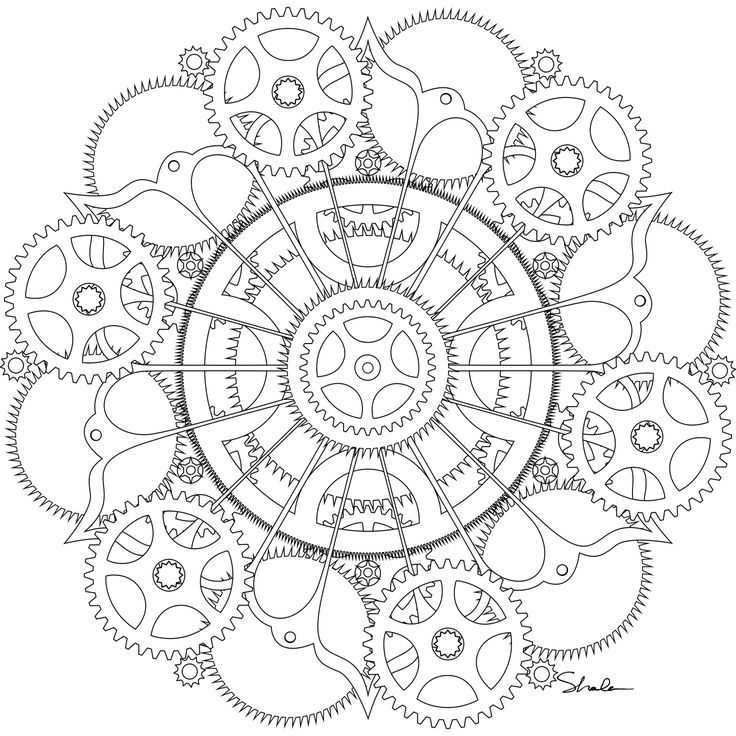 736x736 Steampunk Line Drawing