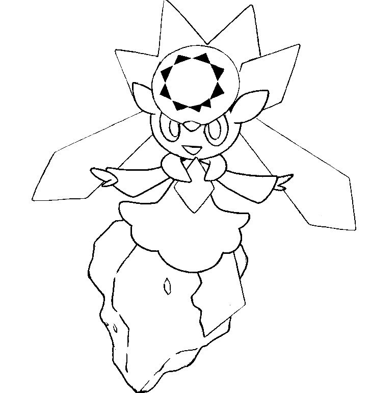 726x771 Pokemon Diancie Coloring Pages