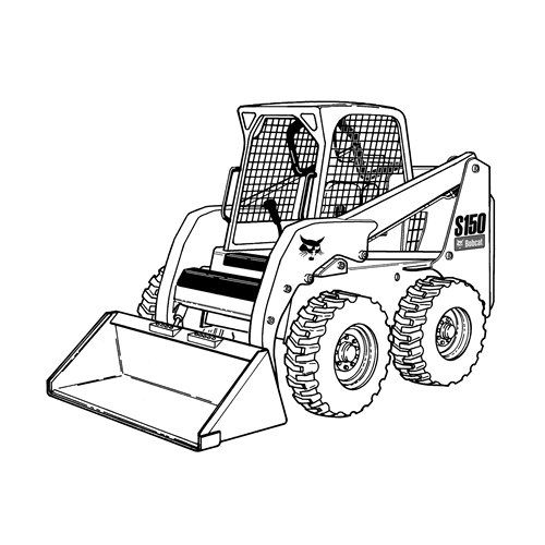 500x500 Skid Steer Coloring Page