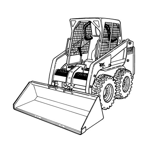 500x500 Skid Steer Coloring Page Bobcat Skid Steer Coloring Pages Coloring