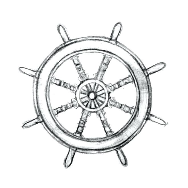 660x660 Ship Wheel Outline Ship Steering Wheel Coloring Page Ship Steering