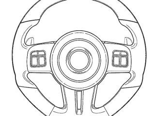320x240 Wheel Coloring Page Car Parts Steering Wheel Coloring Pages Best