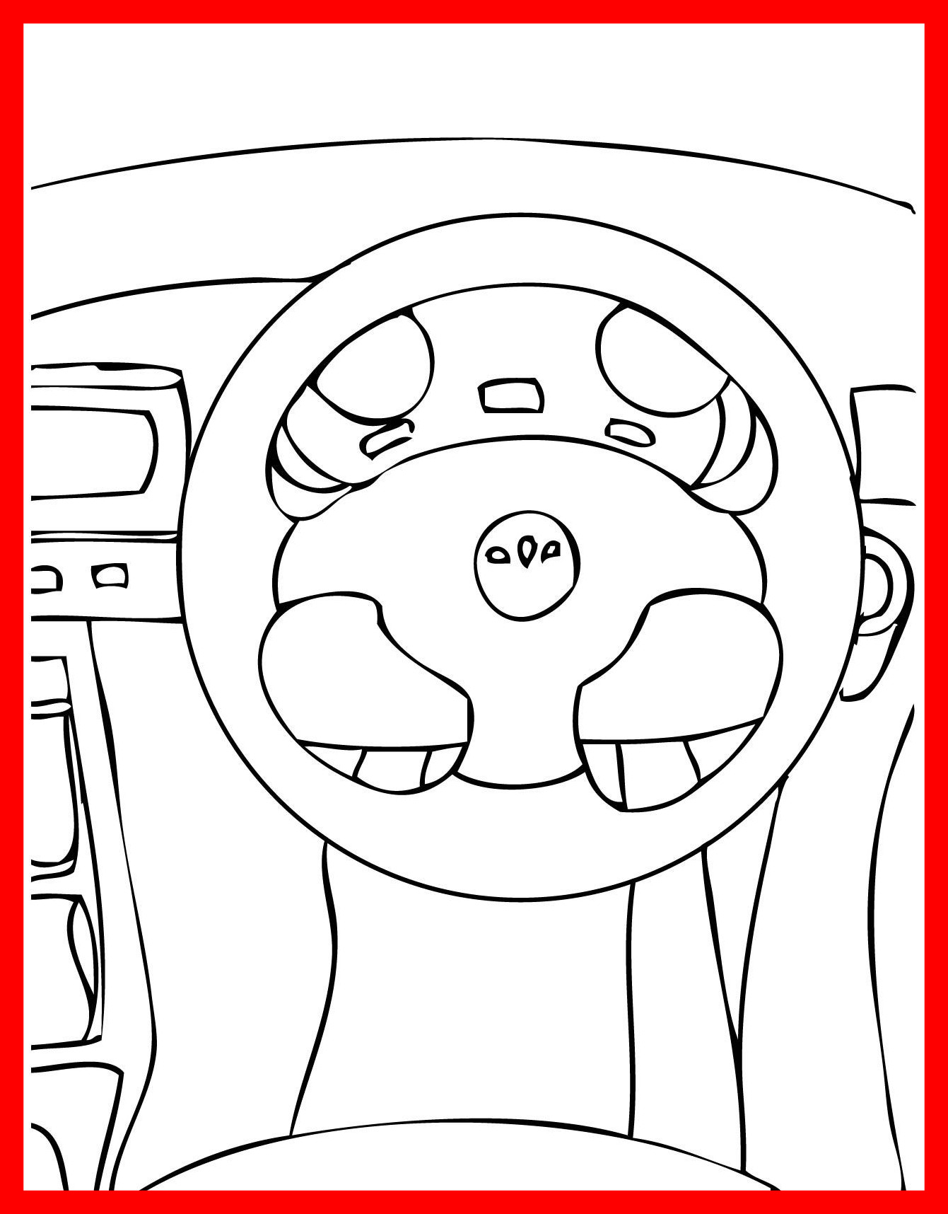 1341x1716 Car Wheel Coloring Page