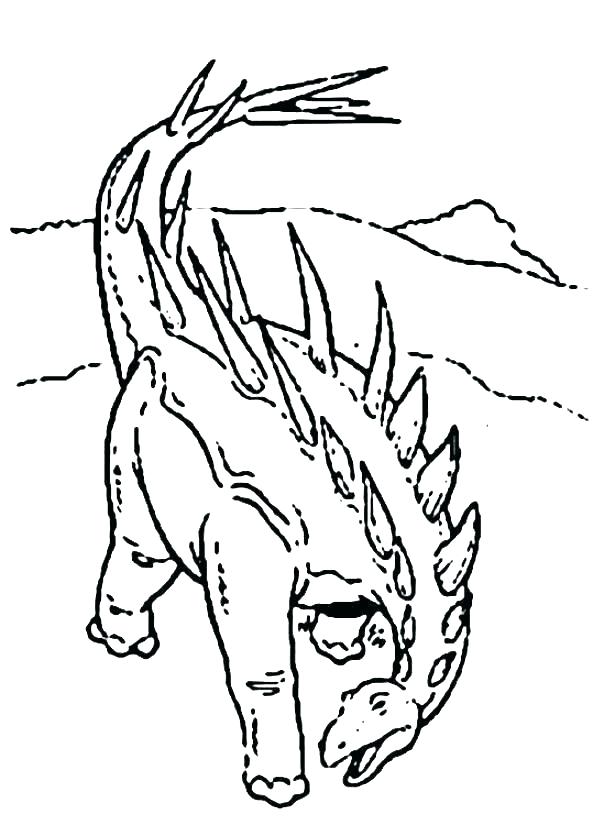 604x825 Stegosaurus Coloring Page Dangerous Stegosaurus Dangerous