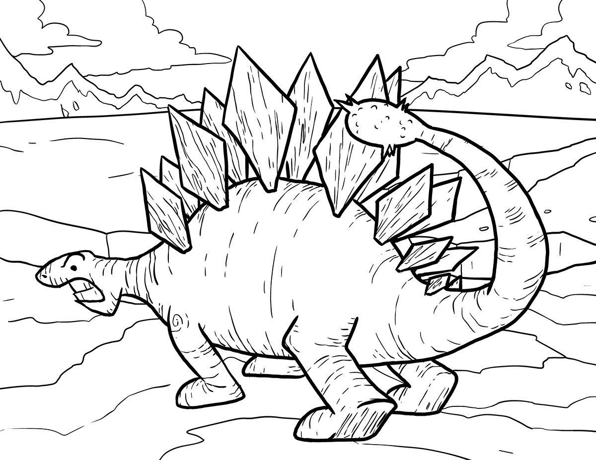 1200x927 Stegosaurus Dinosaur Coloring Pages
