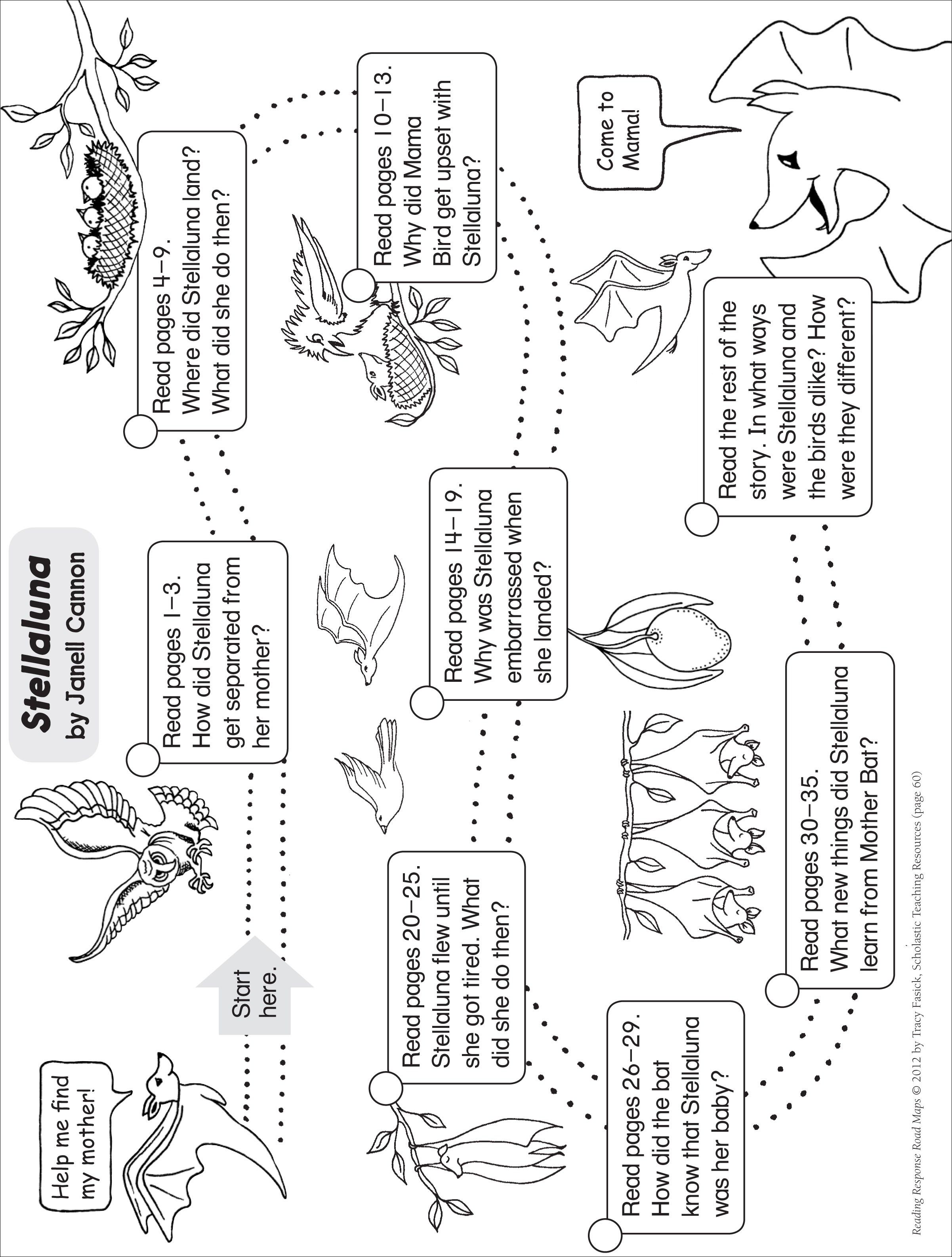 2403x3171 Stellaluna Coloring Pages Printable October Stellaluna