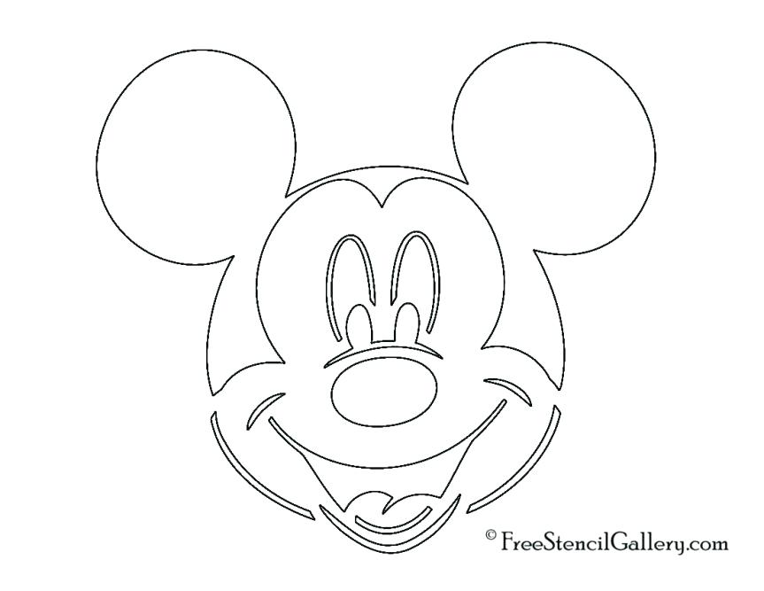 863x667 Free Mickey Mouse Stencil Head Outline Coloring Pages Coloring