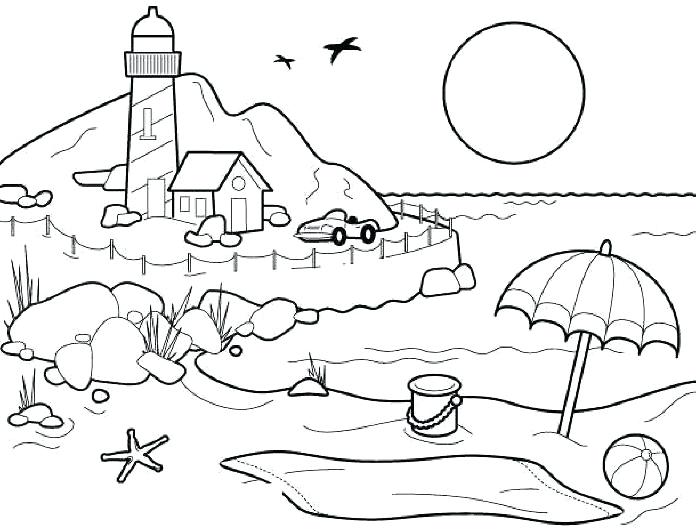696x532 Beach Stencils Coloring Page Best Printable Stencil Patterns Ideas