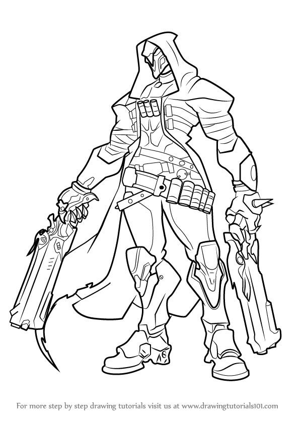 596x843 Overwatch Genji Coloring Pages