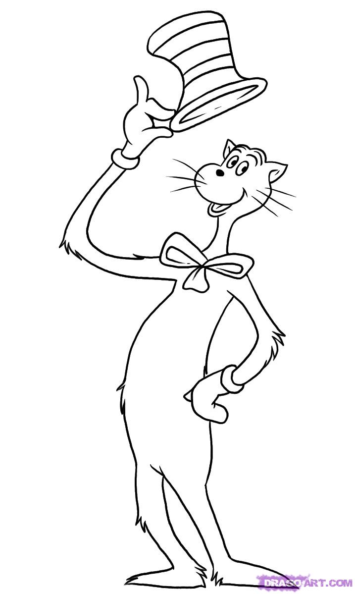 717x1199 Simplified Thing One And Two Coloring Pages Dr Seuss Printables