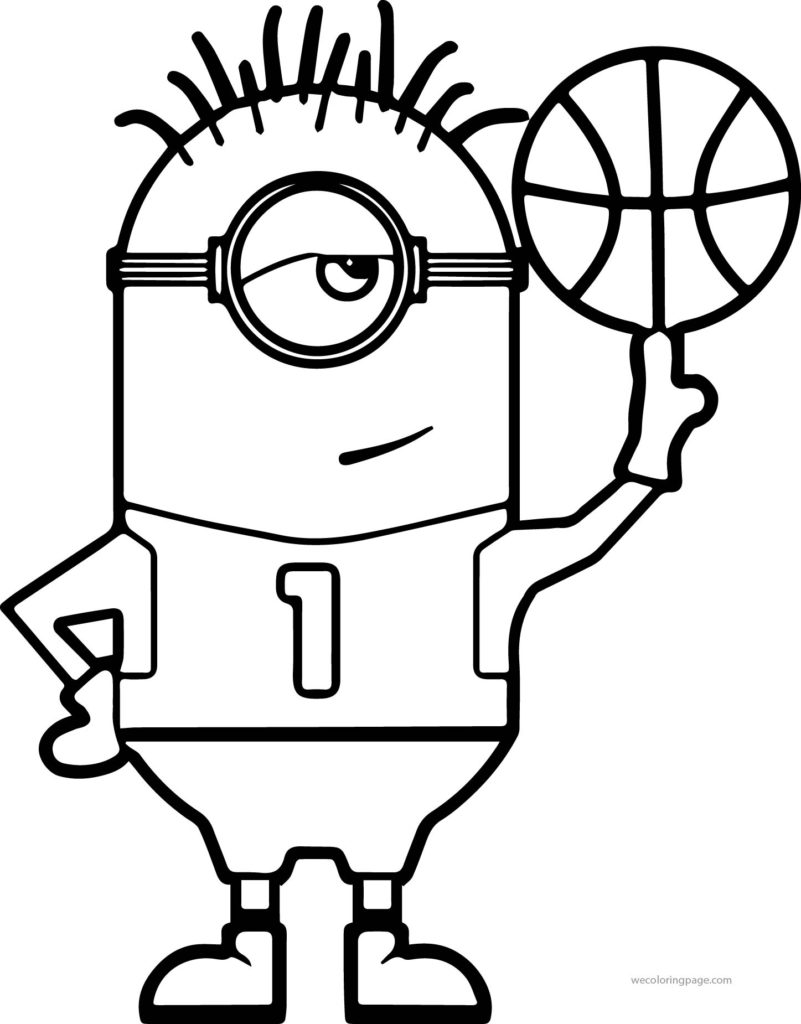 801x1024 Fortune Basketball Coloring Pages Minion Turn Page Wecoloringpage