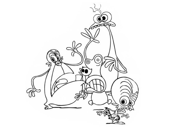 620x438 Scared Space Goofs Coloring Pages