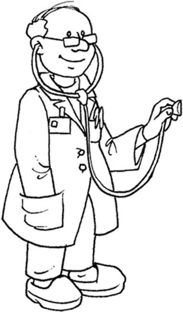 600x1024 Expert Doctor And His Stethoscope Coloring P On Free Doctor Who