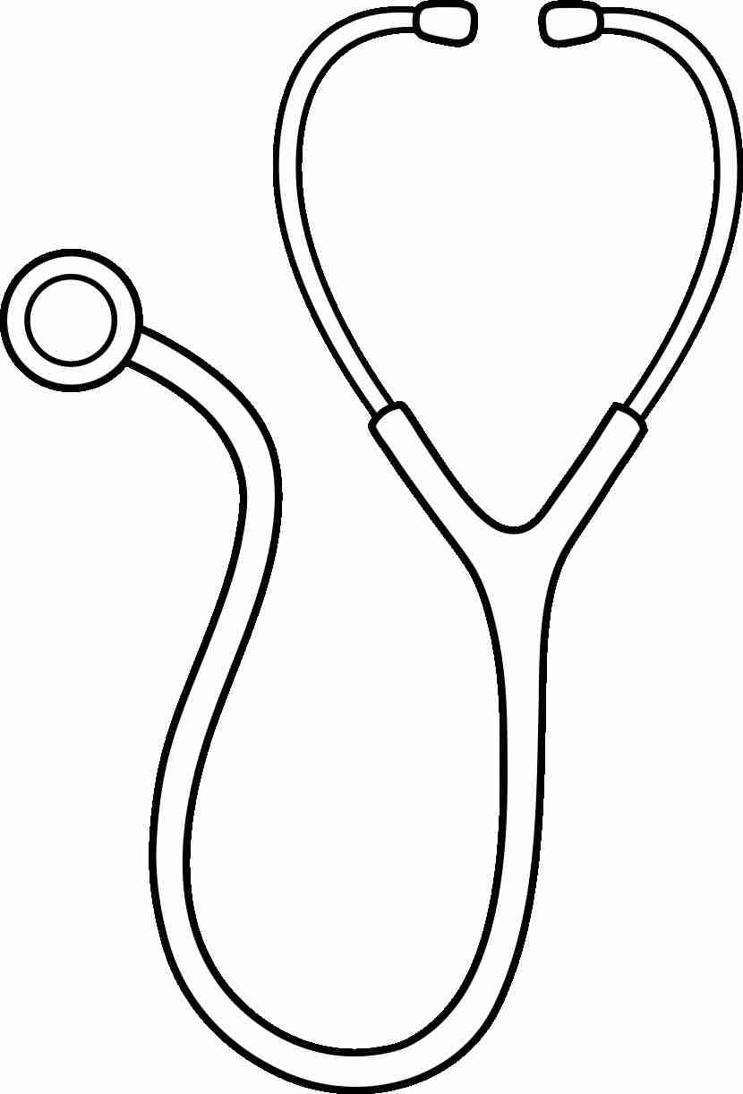 830x1222 Stethoscope Coloring Coloring Pages Brilliant Olegratiy