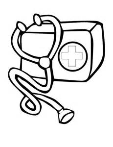 231x300 Doctor Kit Coloring Page Coloring Page Stethoscope, Doctor Kit