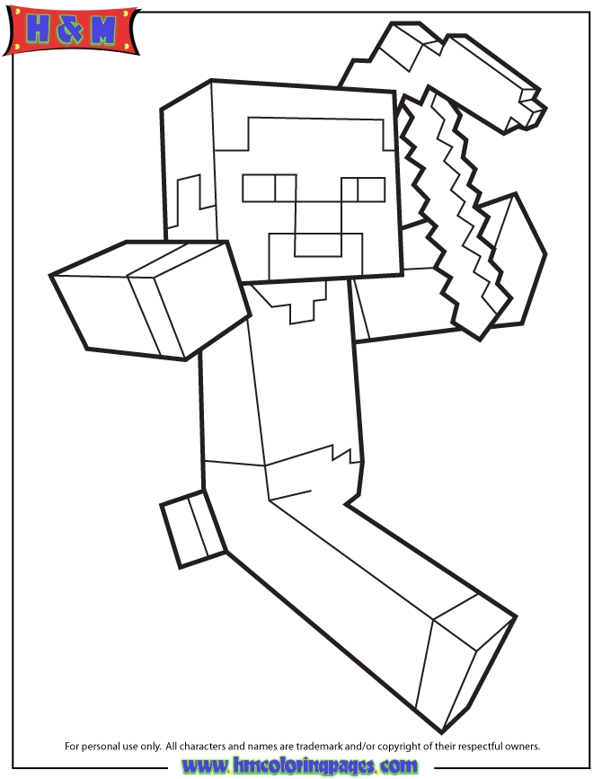 Steve Coloring Pages