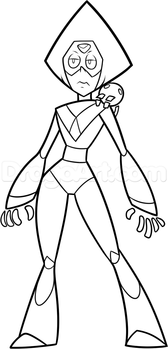 590x1222 Peridot Steven Universe Characters Coloring Page