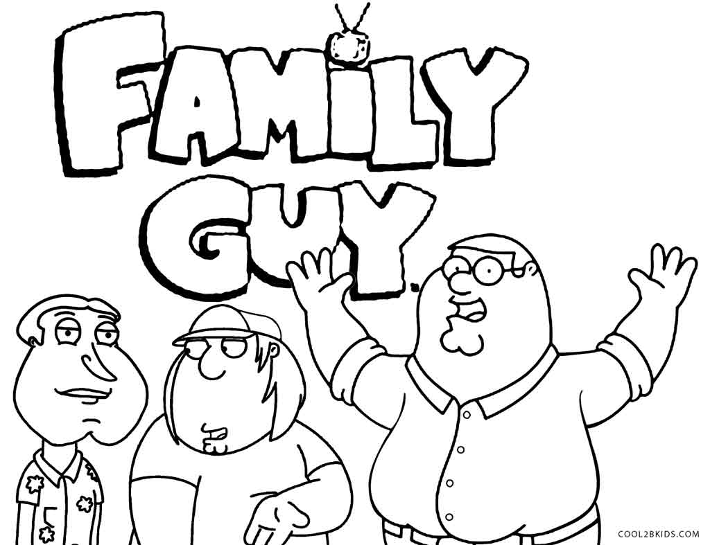 1024x787 Printable Family Guy Coloring Pages For Kids Cool2bkids