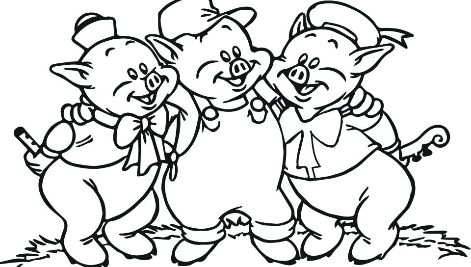 960x544 Best Cartoon 3 Little Pigs Coloring Page Printable Free Cartoons 3