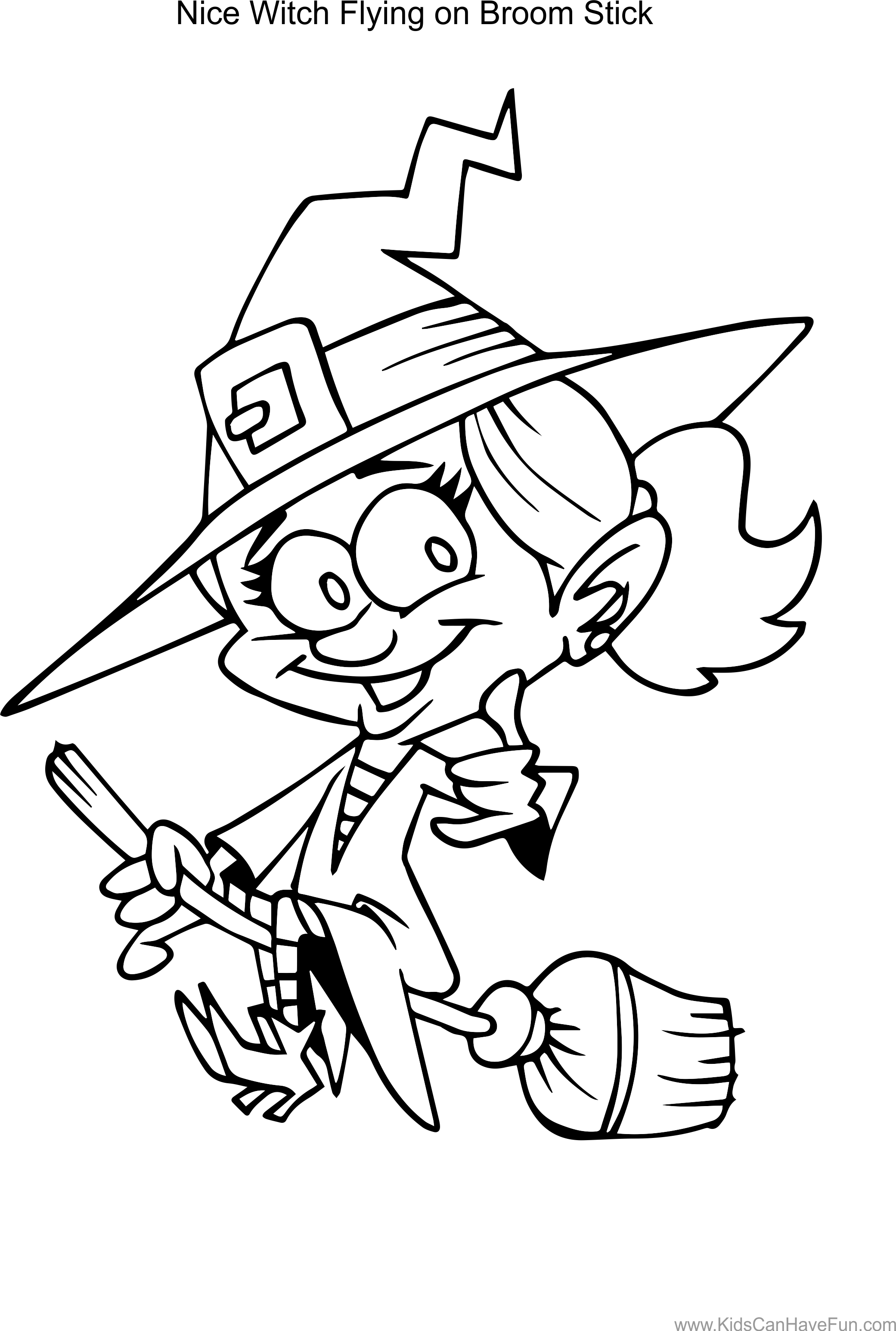2081x3089 Nice Witch On Broom Stick Coloring Page Httpwww.kidscanhavefun