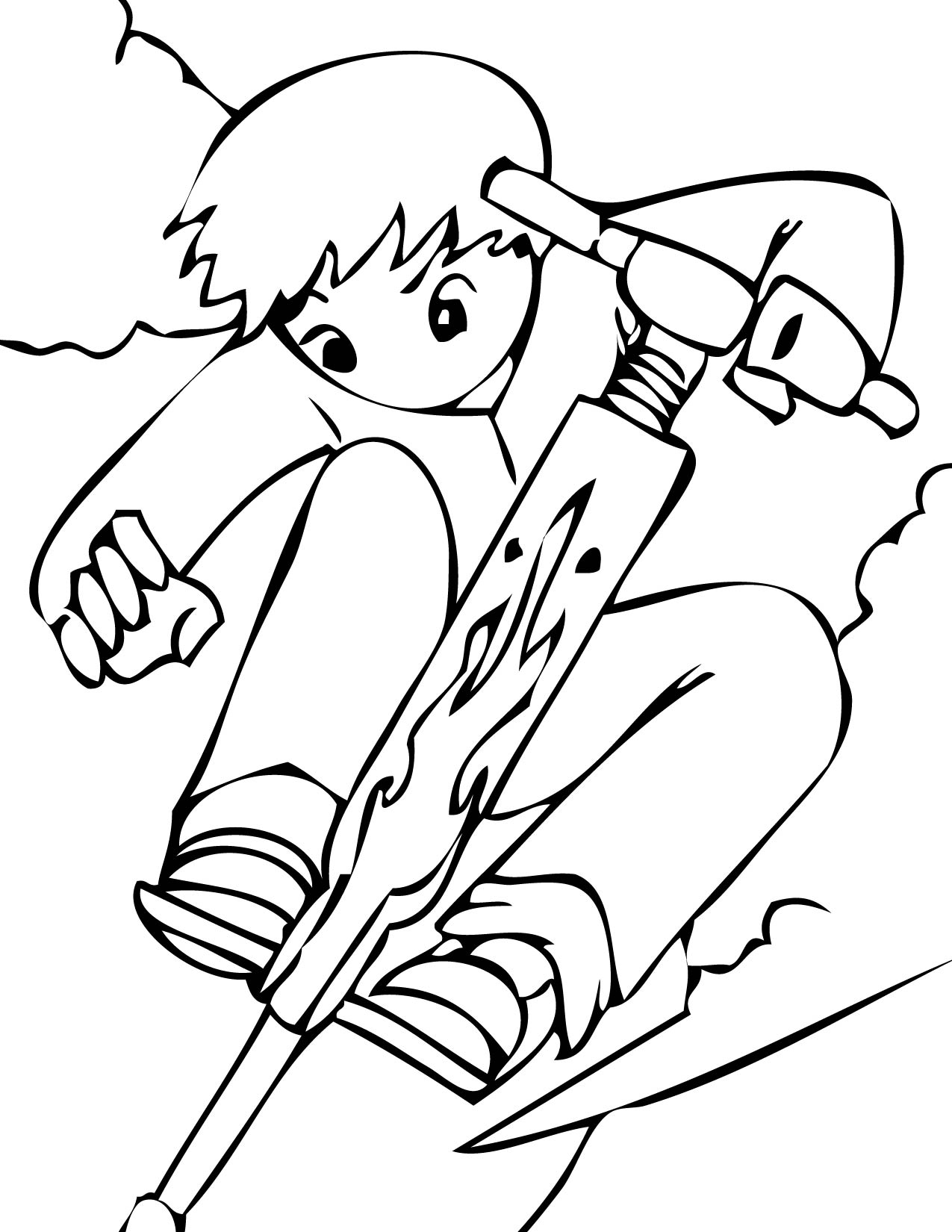 1275x1650 Pogo Stick Coloring Page