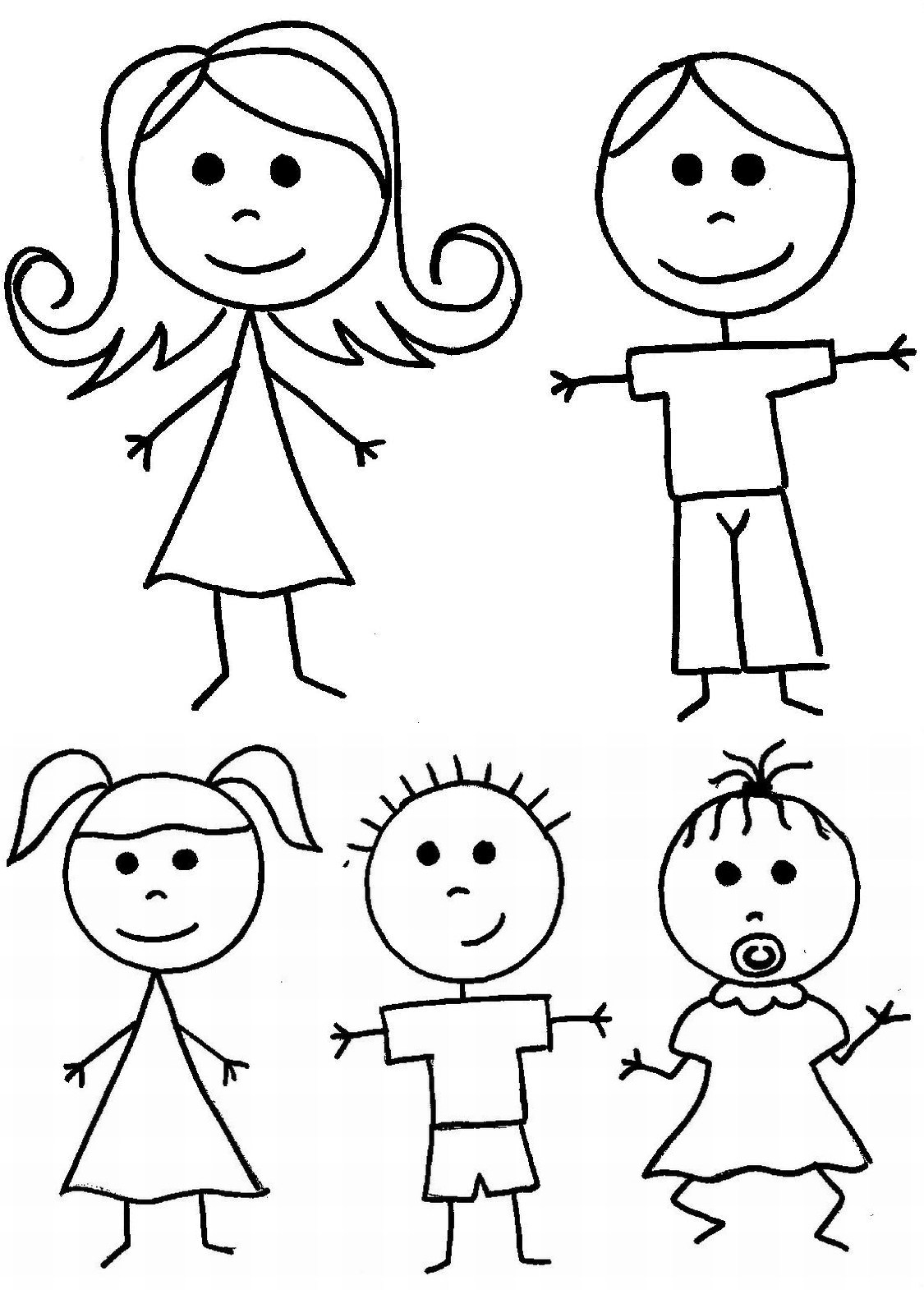 1125x1570 Stick Figure Coloring Pages