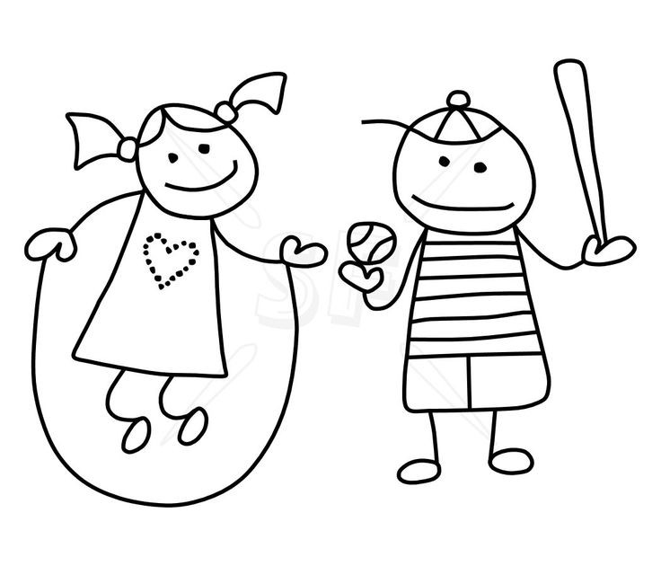 Stick People Coloring Pages